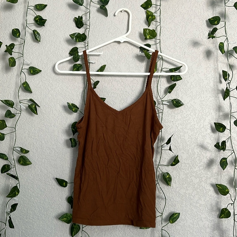 American Eagle Brown Soft &Sexy Rib tank top
